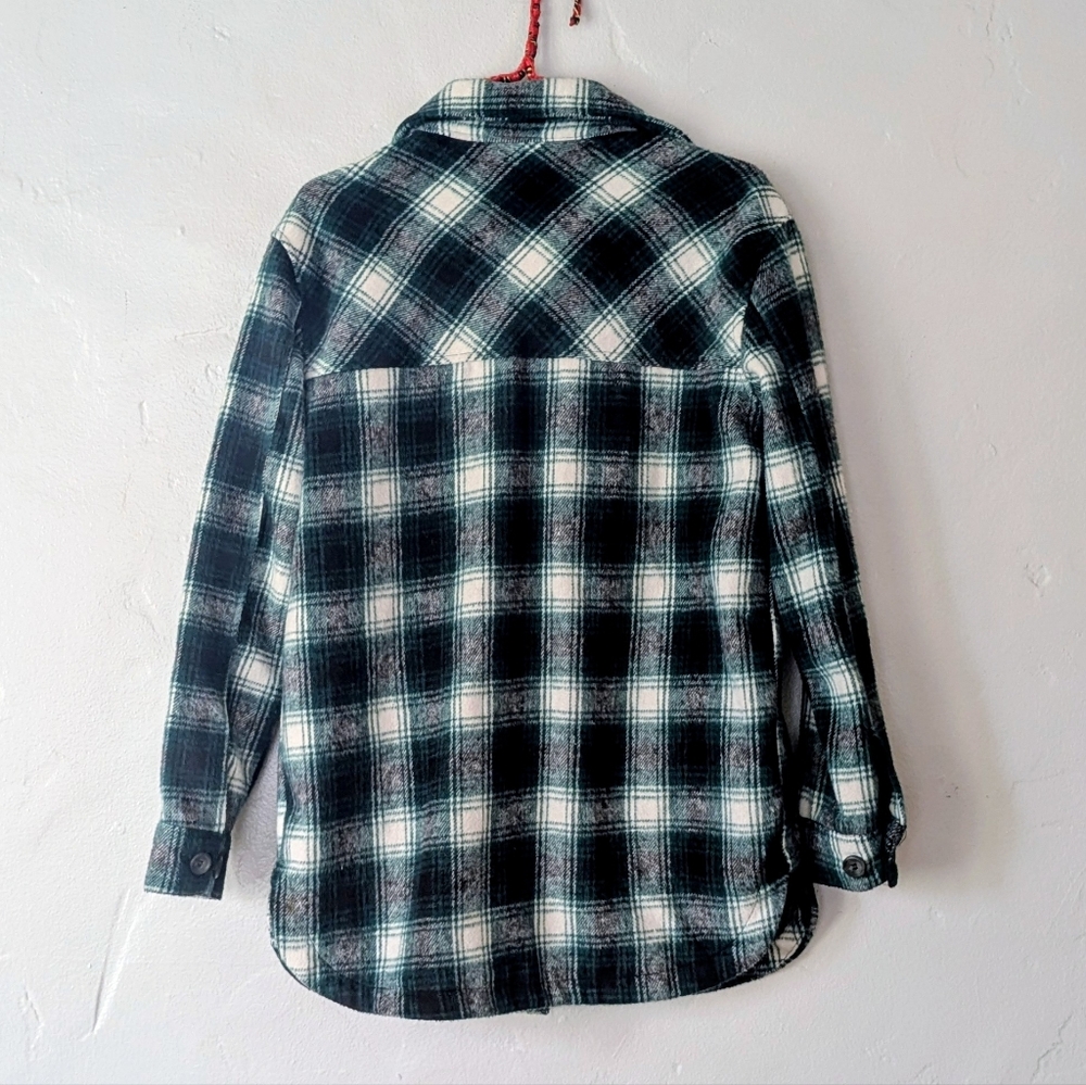 Thread & Supply Shacket James Shirt Jacket hunter green plaid XS Excellent - Picture 7 of 7